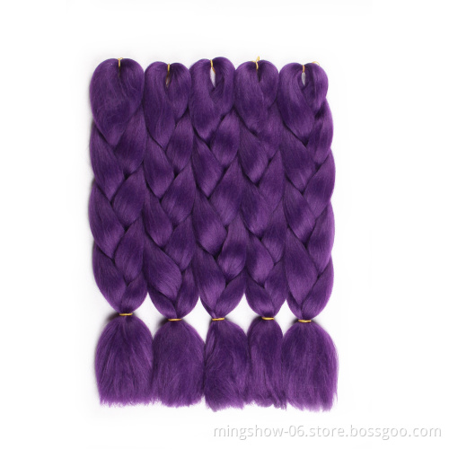 Pink Blue Grey colorful braiding hair Synthetic Crochet Jumbo Braid Hair Extension For Twist Jumbo Braiding Hair